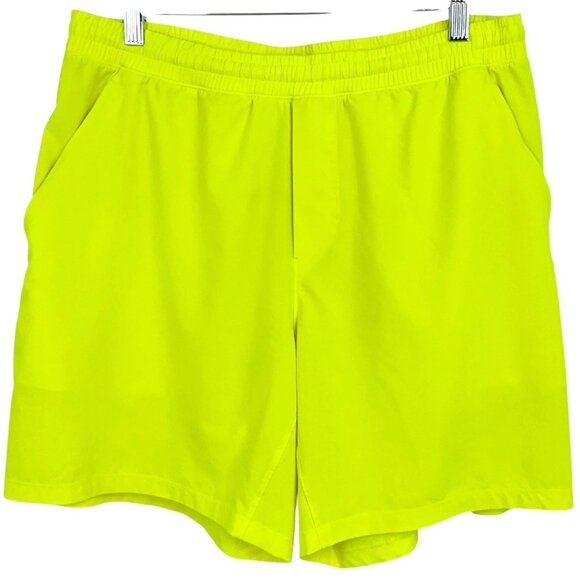 Lululemon Pace Breaker Short 7" *Linerless Highlighter Yellow Size XL Men's - Picture 1 of 6